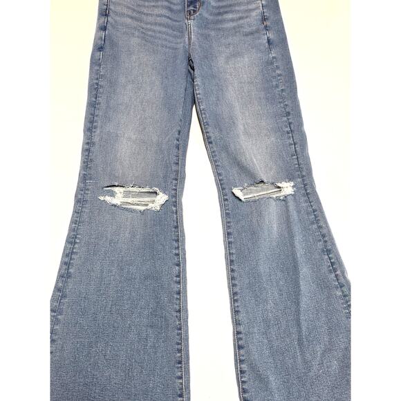 American Eagle Flare jeans super high rise 4 short next level stretch NWT - Picture 3 of 7